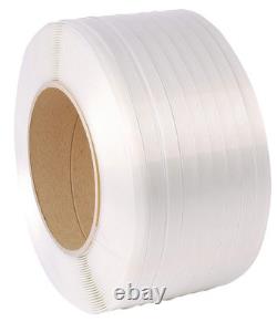 1/2 Strapping 9900 Ft Machine 8x8 Core Polypropylene Heavy Duty Strapping, 1