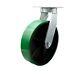 10 Inch Extra Heavy Duty Green Poly on Cast Iron Wheel Swivel Top Plate Caster