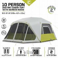 10 Person Instant Cabin Tent with Screen Room 14' x 10