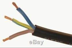 10mm x 3Core Rubber Cable Flex H07RN-F H07RNF Heavy Duty Flex