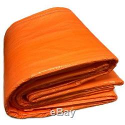 12x24' Orange Insulated Blanket Concrete Curing Tarp 3/16 Foam Core PE Coated