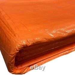 12x24' Orange Insulated Blanket Concrete Curing Tarp 3/16 Foam Core PE Coated