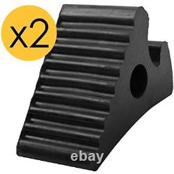 2 Pack Wheel Chocks Heavy Duty Industrial 11 x 7.6 x 6 2 Pack Solid Core