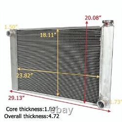 2-Rows Core Aluminum Radiator Fit 29X19 Chevy Chevrolet GM SBC Heavy Duty