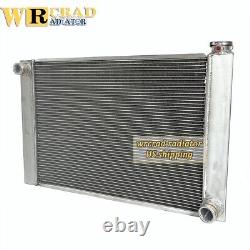 2-Rows Core Aluminum Radiator Fit 29X19 Chevy Chevrolet GM SBC Heavy Duty