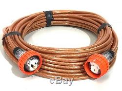 20m Braided Cable Extension Lead Heavy Duty 240V 3 Core 1.5mm Screened 10A IP66
