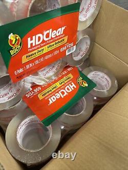 24 Rolls Duck HD Clear Heavy Duty Packing Tape, 1.88X109Yd 3 Core (299016) New