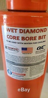 3 Core Bit Made In USA New Core Bore Dp Heavy Duty Orange Wet Core Drill