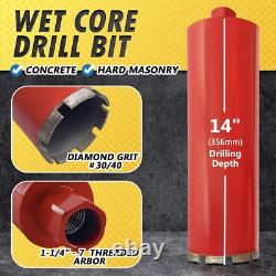 3 Heavy Duty Diamond Core Bit for Wet Drilling in Concrete with 10mm Segments
