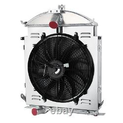 3 ROW Core Radiator+Shroud+Fan For 1928 1929 Ford Model-A Heavy Duty 3.3L