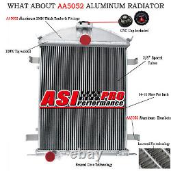 3-Row Aluminum Core Radiator For Ford Model A Heavy Duty 3.3L L4 GAS 1928-1929