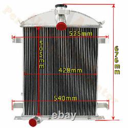 3 Row Core Aluminum Radiator For 1928-1929 Ford Model A Heavy Duty 3.3L L4