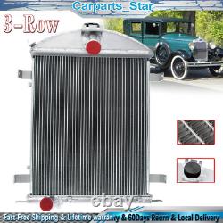 3 Row Core Aluminum Radiator For 1928-1929 Ford Model A Heavy Duty 3.3L L4 GAS