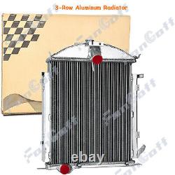 3-Row Core Aluminum Radiator For Fit 1928 1929 Ford Model A Heavy Duty 3.3L L4