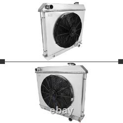 3 Row Core Radiator+Shroud Cooling Fan Fits 1963-1966 Pontiac Bonneville V8