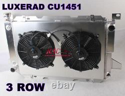 3 Rows Core Radiator+Shroud Fan Kit For 1985-1997 Ford F250 F350 F150 Bronco V8