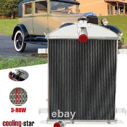 3-row Aluminum Core Radiator For 1928-1929 Ford Model A Heavy Duty 3.3l L4 Gas