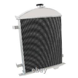 3-row Aluminum Core Radiator For 1928-1929 Ford Model A Heavy Duty 3.3l L4 Gas