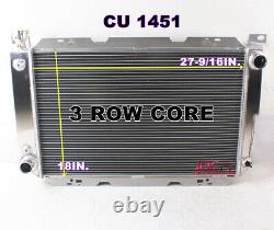 3Row 52mm Core Radiator for 85-96 Ford F100 F150 F250 F350 Bronco 5.0L 5.8L 7.5L