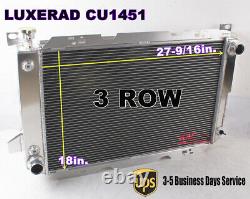 3Row 52mm Core Radiator for 85-96 Ford F100 F150 F250 F350 Bronco 5.0L 5.8L 7.5L