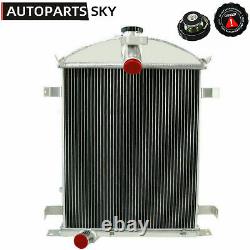 4 Row Aluminum Core Radiator Fit 1928-1929 Ford Model A Heavy Duty 3.3L l4