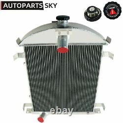 4 Row Aluminum Core Radiator Fit 1928-1929 Ford Model A Heavy Duty 3.3L l4