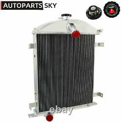 4 Row Aluminum Core Radiator Fit 1928-1929 Ford Model A Heavy Duty 3.3L l4