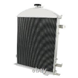 4 Row Aluminum Core Radiator Fit 1928-1929 Ford Model A Heavy Duty 3.3L l4