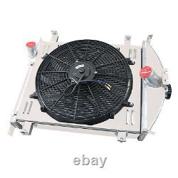 4 Row Core Alu Radiator+Fan Shroud for Ford Model A Heavy Duty L4 3.3L 1928-1929