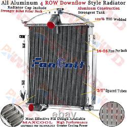 4 Row Core Aluminum Radiator For 1928-1929 Ford Model A Heavy Duty 3.3L L4