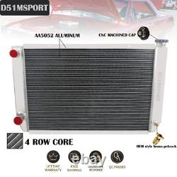 4 Row Core Aluminum Radiator For Ford Mopar Style Heavy Duty Extreme Cooling
