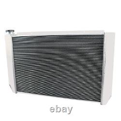4 Rows 62mm Core Aluminum Cooling Radiator Fit For Heavy Duty Ford & Mopar Style