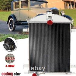 4-row 62mm Core Radiator For 1928-1929 Ford Model A Heavy Duty 3.3l L4 Gas