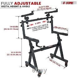 5 Core 2 Tier Keyboard Stand Z Style Adjustable Heavy Duty Electric Piano Riser