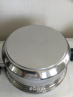 5 Qt Kitchen Craft Heavy Duty Stockpot Dutch Oven 5-Ply Multi-Core T304 with2 Lids