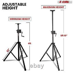 5Core 2-Pack Crank-Up DJ PA Speaker Stand Heavy-Duty Tripod Adjustable withBag