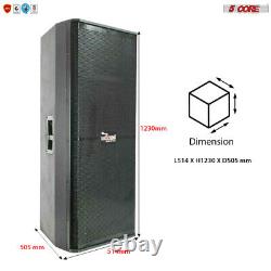 5Core 2 X15 Inch PA DJ 1800 W PMPO PRO Wooden Speaker Passive Monitor 8 OHMS