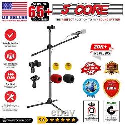 5Core Tripod Mic Stand Adjustable Heavy Duty Floor Holder Microphone Boom Arm