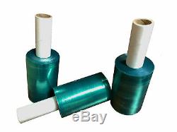 5x 500-1000 Ft Movers Stretch Wrap Tinted Green Extended Core Down Gauge Film