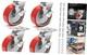 6 Inch Heavy Duty Industrial Grade Casters Wheels, Aluminum Core PU Castor