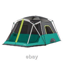 6 Person Cabin Tent With Screenhouse Front Screen Room Water Resistant Fabric