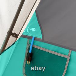 6 Person Cabin Tent With Screenhouse Front Screen Room Water Resistant Fabric