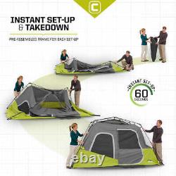 6 people Cabin Tent Waterproof 11 x 9 ft. Camping Portable Instant Setup CORE