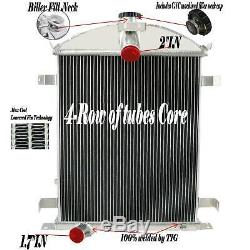 62mm 4-Row Core Aluminum Radiator For Ford Model A Heavy Duty 3.3L L4 1928-1929