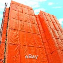 6x24' Orange Insulated Blanket Concrete Curing Tarp 3/16 Foam Core PE Coated