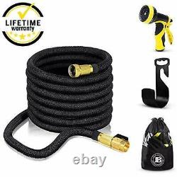 75ft Expandable Garden Hose Holder Heavy Duty Strength 3750D 4 -Layer Latex Core