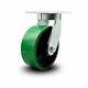 8 Inch Heavy Duty Green Poly on Cast Iron Wheel Swivel Caster with Swivel Lock