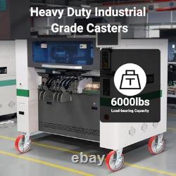 8 Inch Heavy Duty Industrial Grade Casters Wheels, Aluminum Core PU Castor