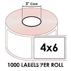 8x Roll Heavy Duty 4x6 (4x6) Shipping Direct Thermal Labels 3 Core Roll