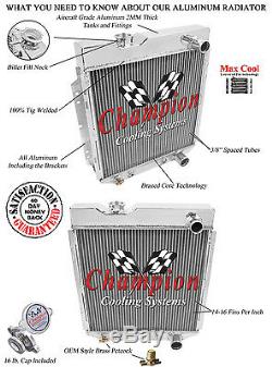A/C Heavy Duty 1964 1965 1966 Ford Mustang 4 Row Core Champion RR Radiator